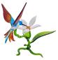 Preview: Blüte mit Kolibri, stehend / Blüte weiß